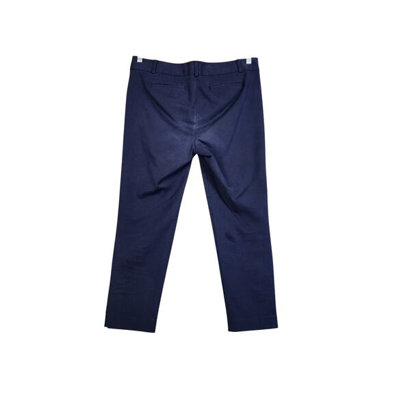 Talbots Womens Hampshire Ankle Trouser Pants 12P Navy Blue Button Cuff Stretch - Picture 5 of 13